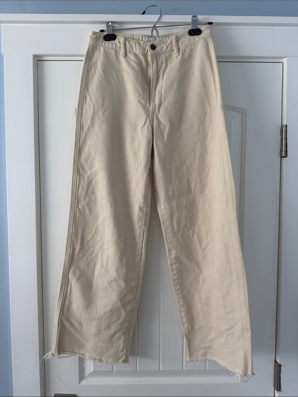 Carly Jean Wide Leg Cream Pants